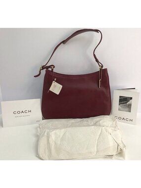 Vintage COACH Girlie Nappa Hobo Lamb Nappa Leather Handbag 8165 Red